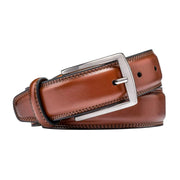 Mekri Elegant Brown Leather Belt Classic and Refined